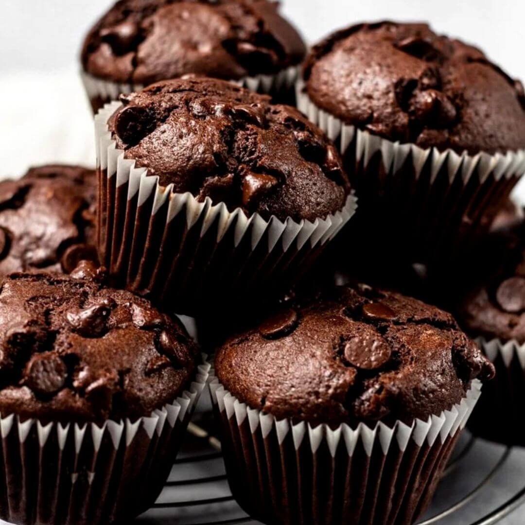 Double Chocolate Chunk Muffins 