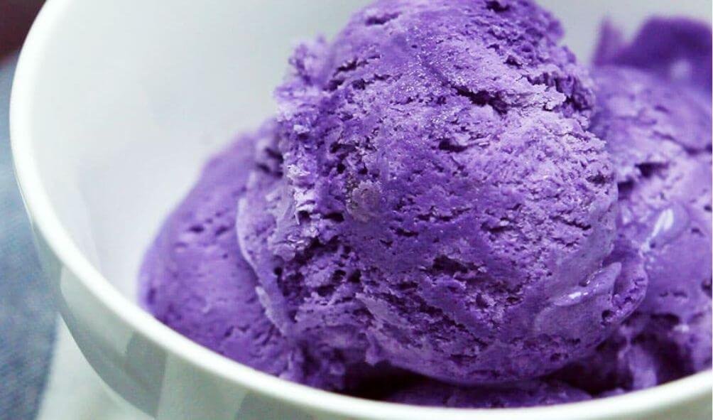 Homemade Ube Ice Cream